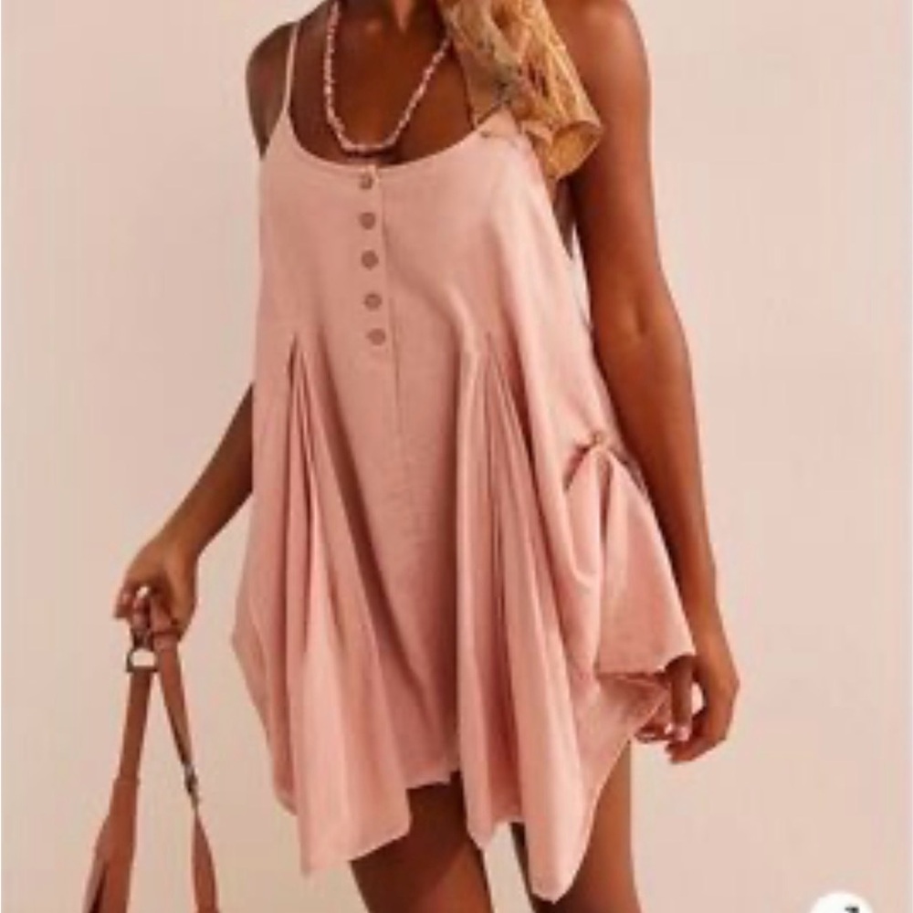 Free People Pick Me Up Mini Dress in Pink